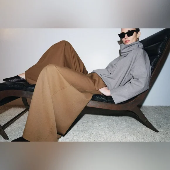 ZARA VOLUME WIDE LEG PANTS ZW COLLECTION